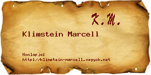 Klimstein Marcell névjegykártya