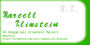 marcell klimstein business card